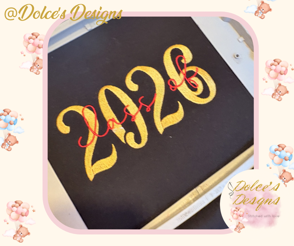 Leavers Hoodie – Scroll Class of 26 -  Personalised Embroidered School Hoodie (Copy)