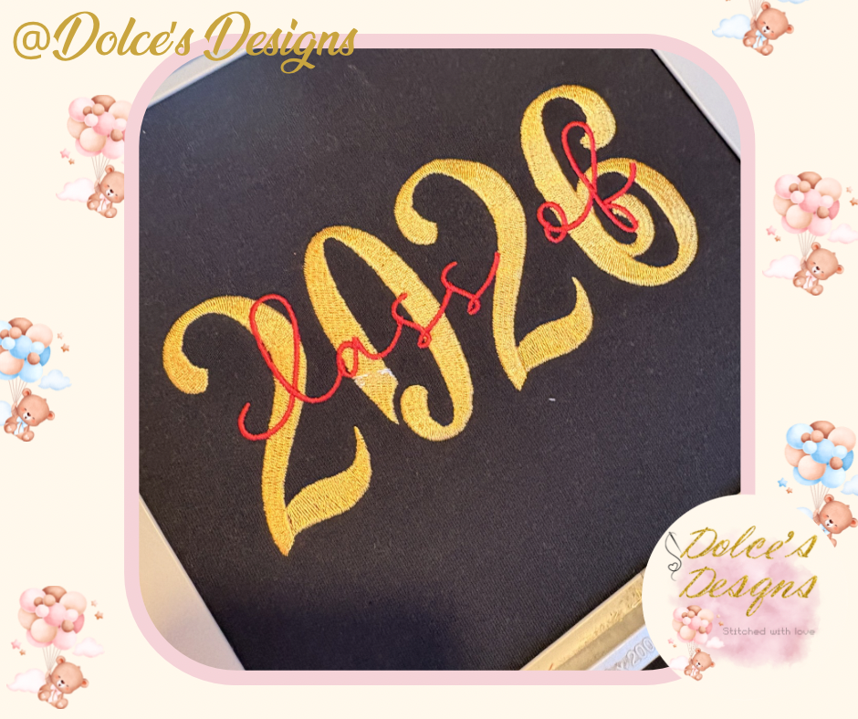 Leavers Hoodie – Scroll Class of 26 -  Personalised Embroidered School Hoodie (Copy)