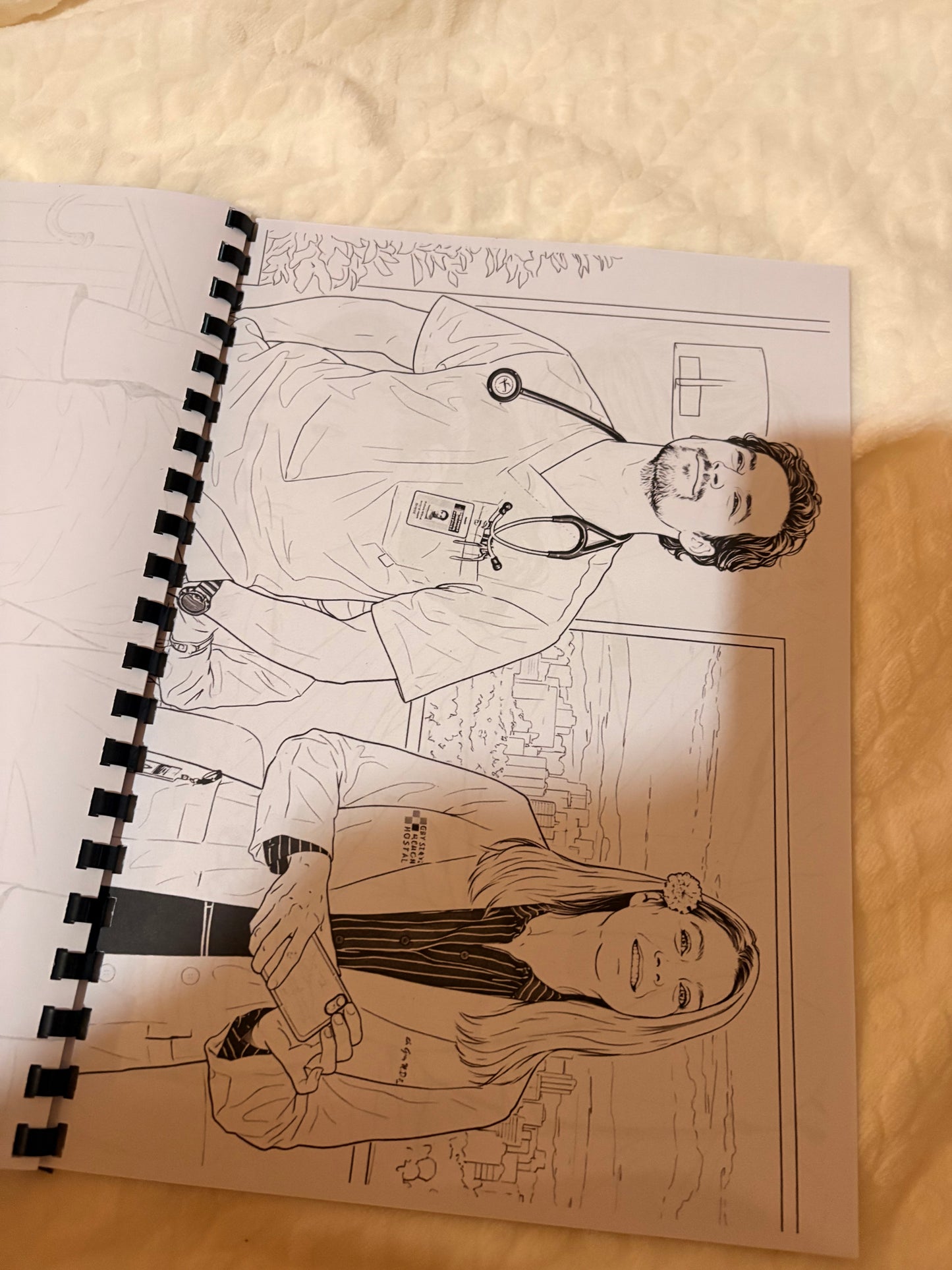 🩺 Medical Drama Inspired Colouring Book | Surgeon & Hospital Theme | A4 Adult Colouring Book