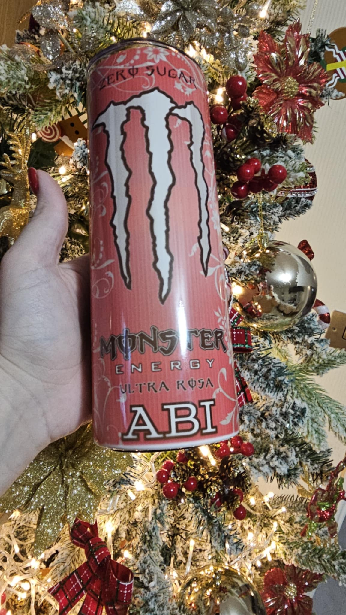 Pink Monster Energy Zero Tumbler