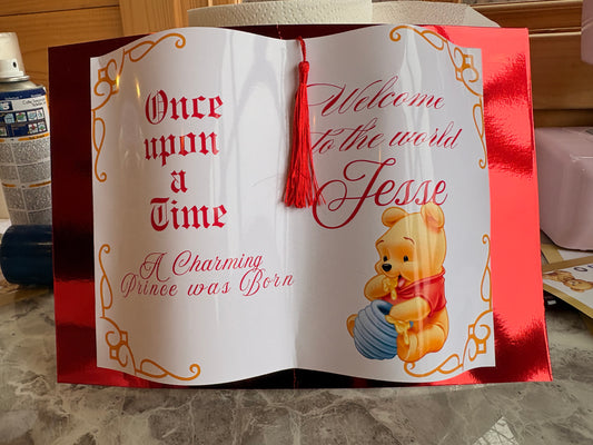 Welcome to the World Baby Photo Prop Book – Pooh Inspired 🧸