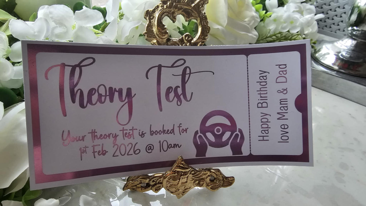 Theory Test Ticket Gift