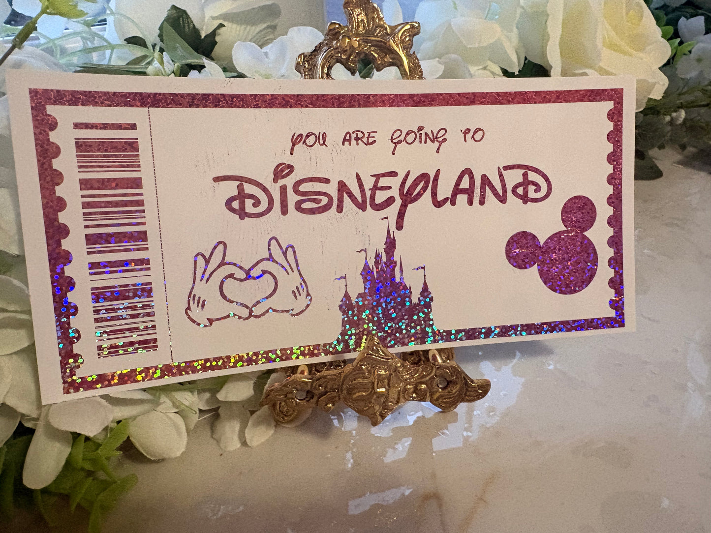 Personalised Disneyland / Disney World Foil Ticket 🏰✨