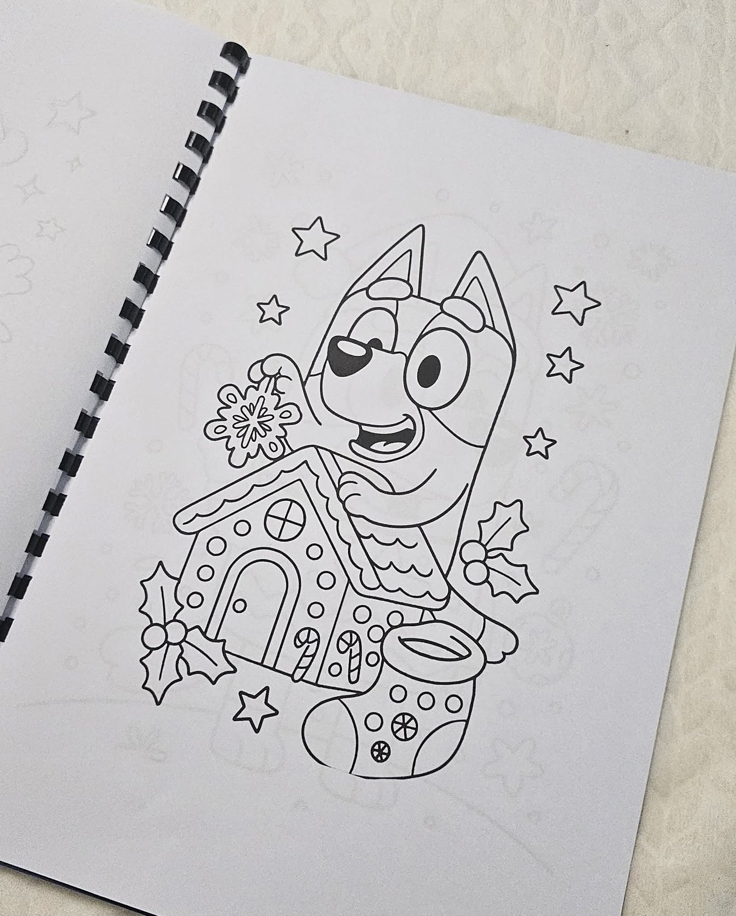 Christmas Bluey Colouring Book