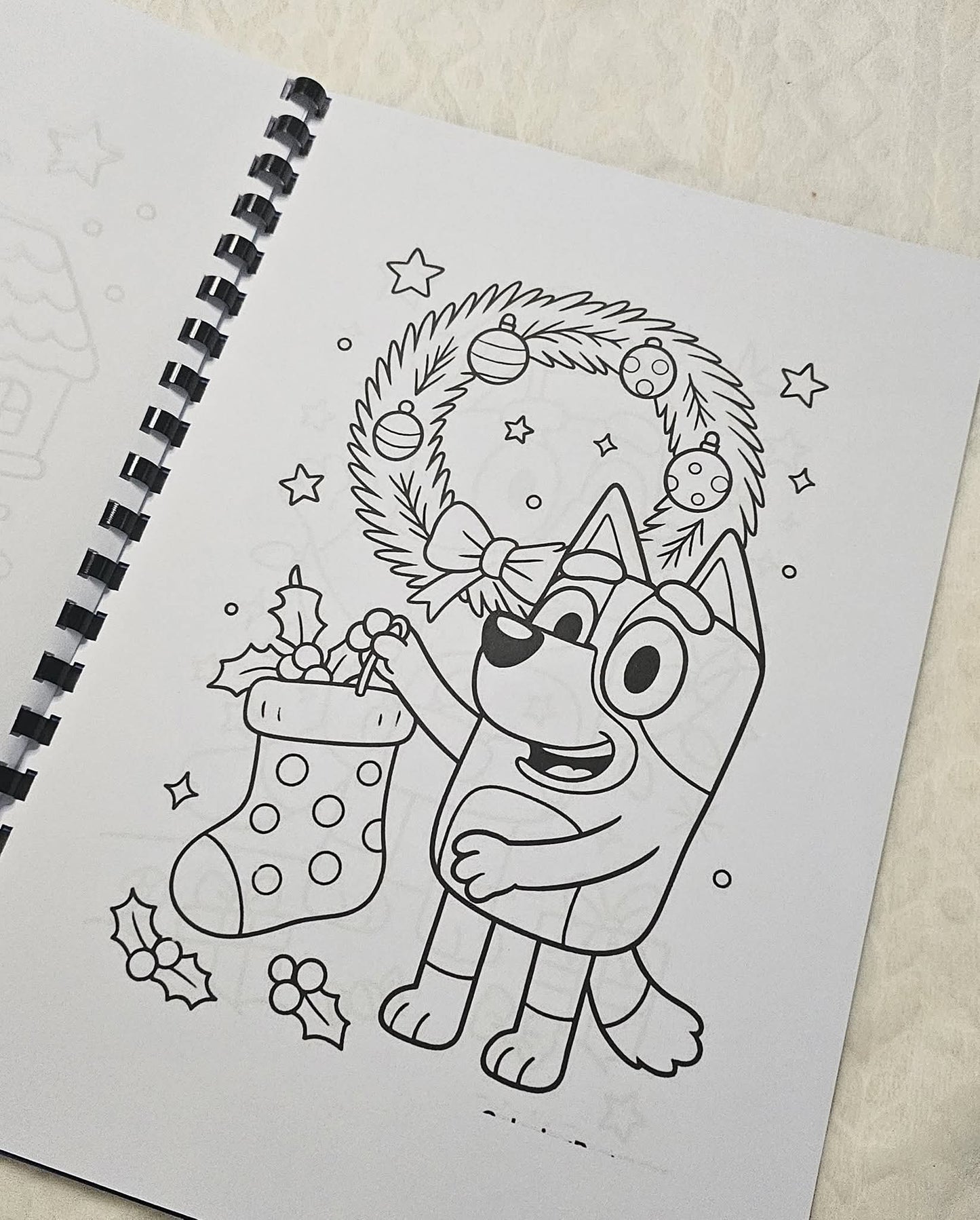Christmas Bluey Colouring Book