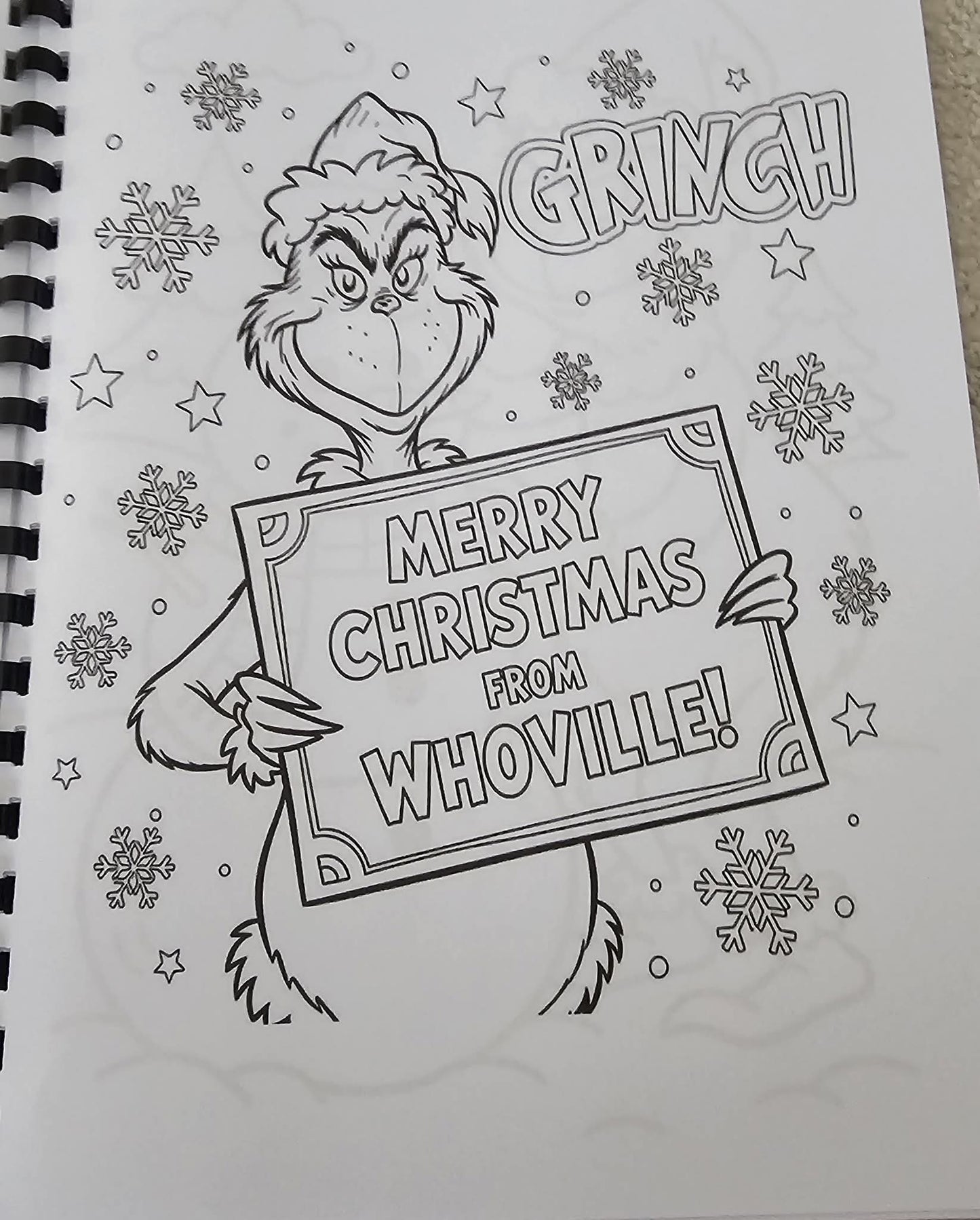 Grinch Inspired Colouring Book