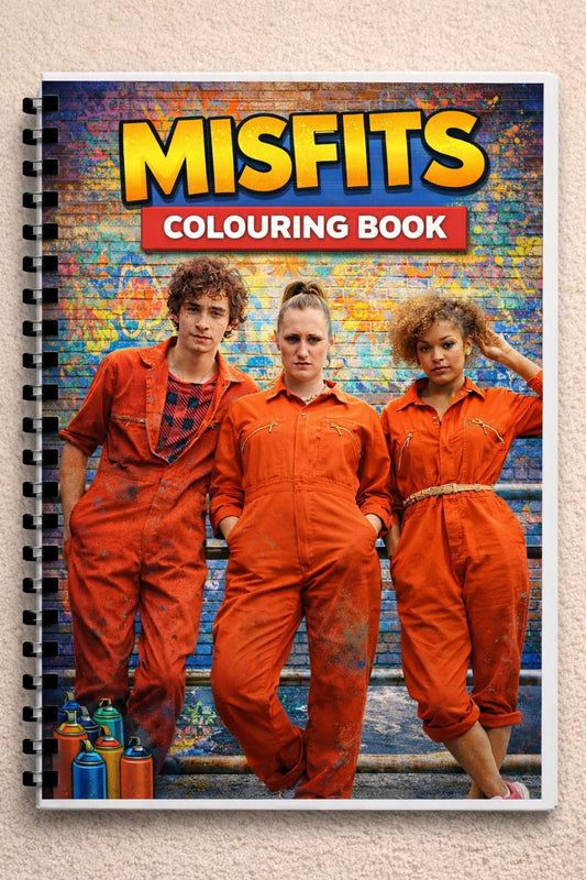 Misfits TV Series Colouring Book | A4 British TV Inspired Colouring Book | Fan Gift