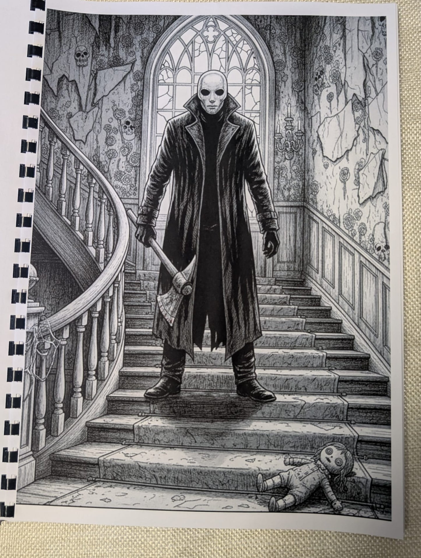 Horror Movie Colouring Book – Inspired by Classic & Modern Horror Films | 20+ Spine-Chilling Colouring Pages