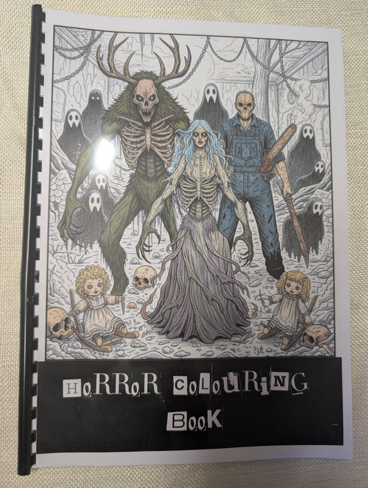 Horror Movie Colouring Book – Inspired by Classic & Modern Horror Films | 20+ Spine-Chilling Colouring Pages