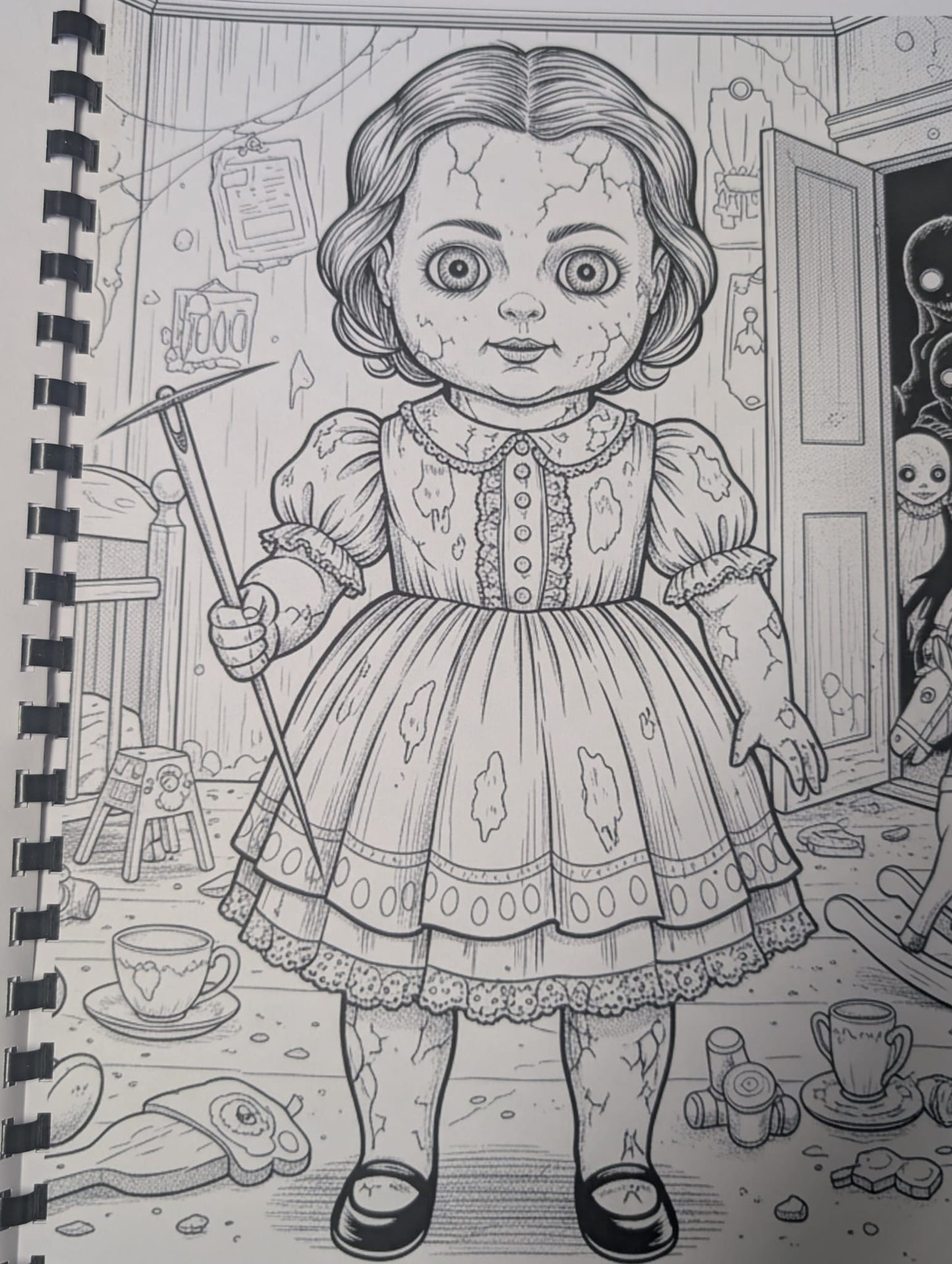 Horror Movie Colouring Book – Inspired by Classic & Modern Horror Films | 20+ Spine-Chilling Colouring Pages