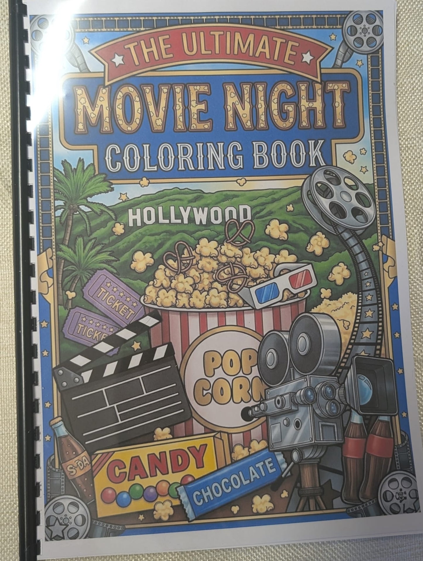 Movie Night Colouring Book – Cosy Cinema, Popcorn & Film Night Colouring Book | 20+ Relaxing Movie-Themed Pages
