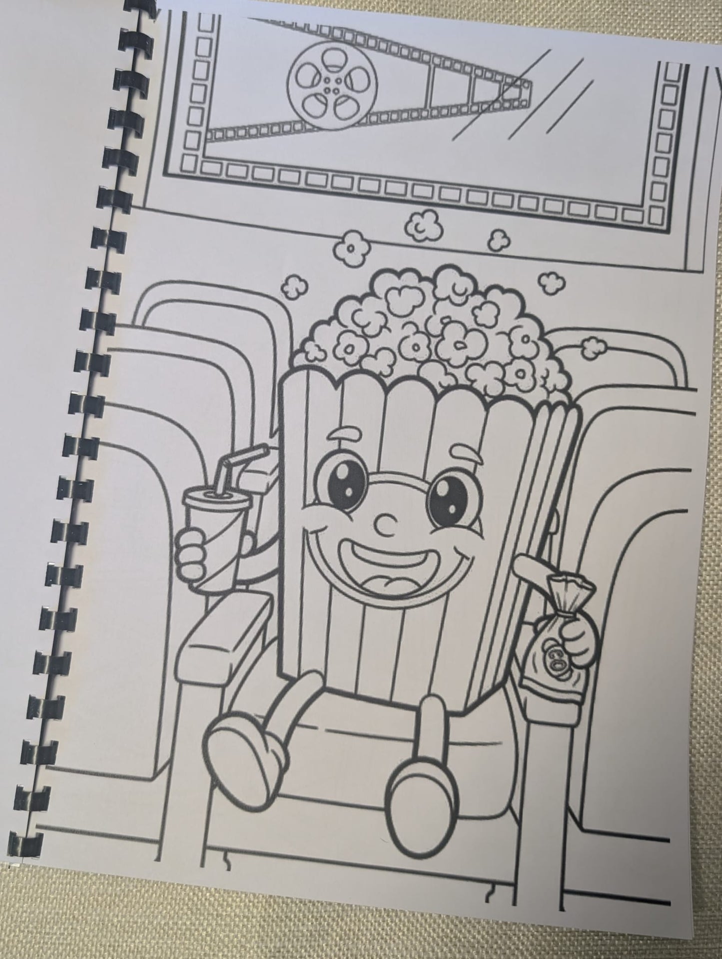 Movie Night Colouring Book – Cosy Cinema, Popcorn & Film Night Colouring Book | 20+ Relaxing Movie-Themed Pages