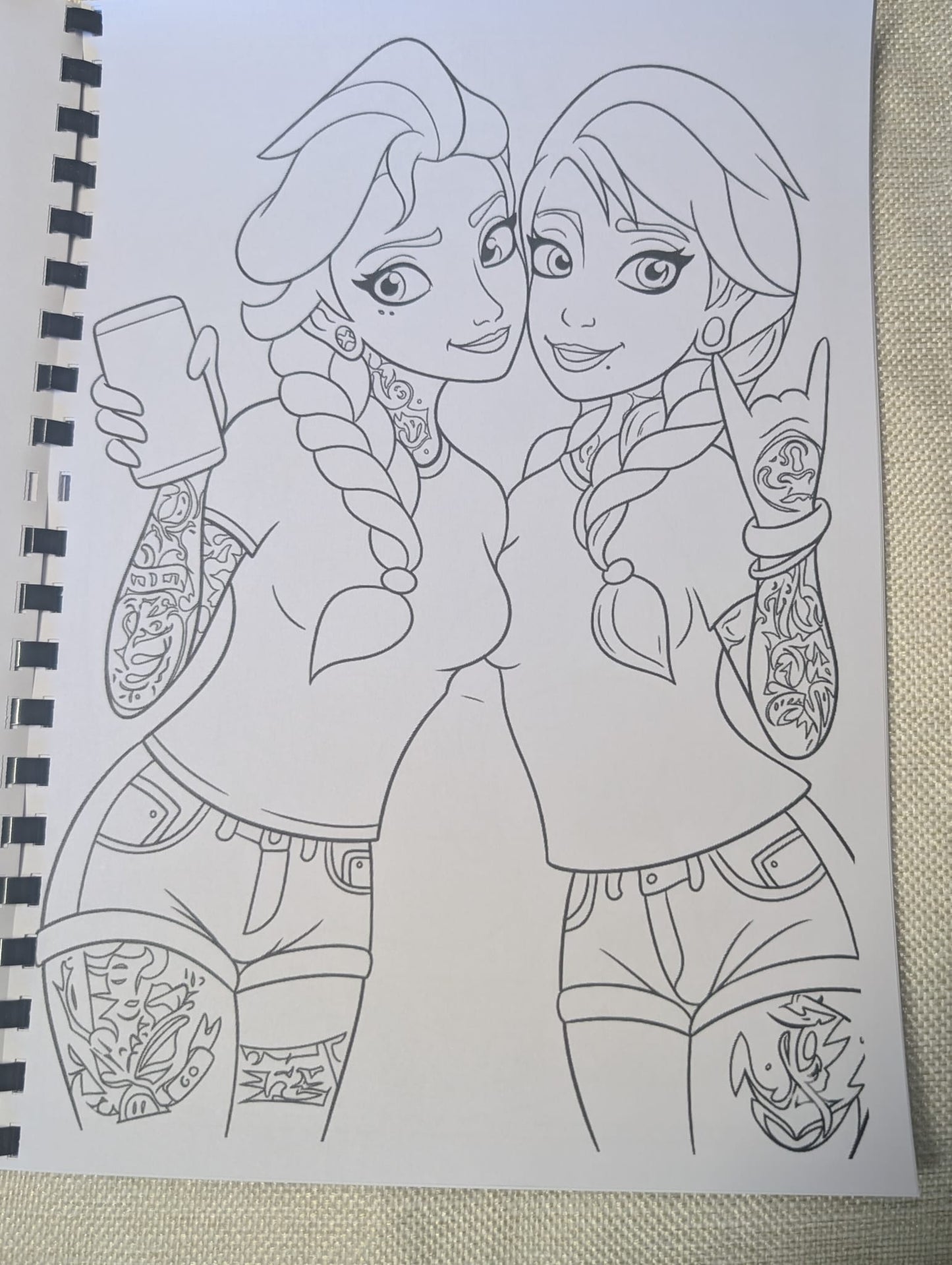 Tattooed Princesses Colouring Book – Alternative Fairytale Colouring Book | 20+ Edgy Princess & Tattoo Art Colouring Pages