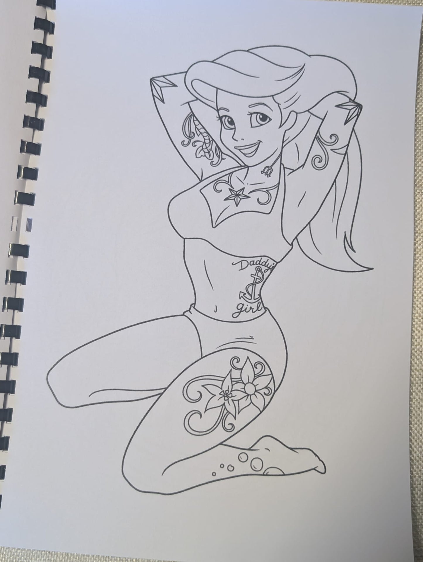 Tattooed Princesses Colouring Book – Alternative Fairytale Colouring Book | 20+ Edgy Princess & Tattoo Art Colouring Pages