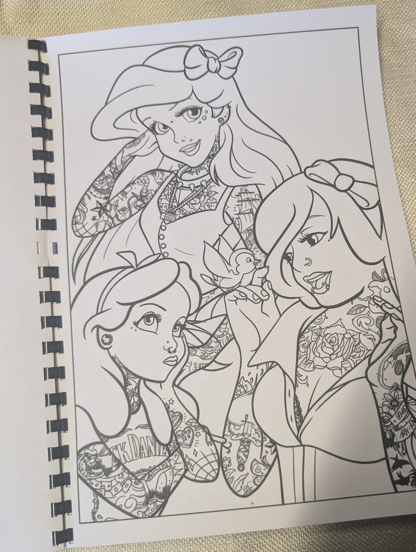 Tattooed Princesses Colouring Book – Alternative Fairytale Colouring Book | 20+ Edgy Princess & Tattoo Art Colouring Pages