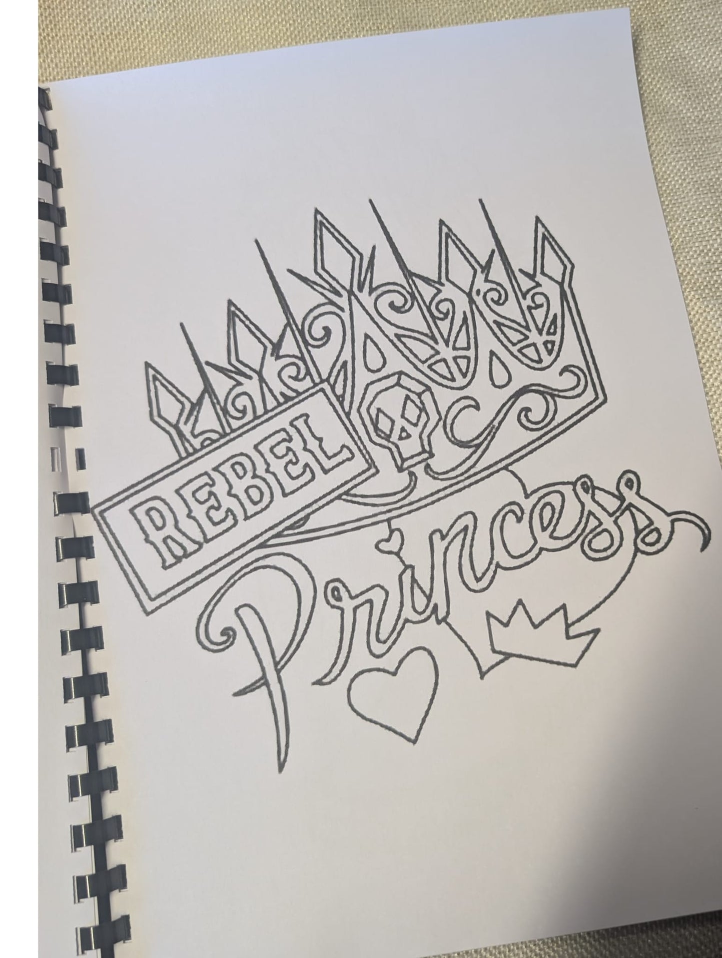 Tattooed Princesses Colouring Book – Alternative Fairytale Colouring Book | 20+ Edgy Princess & Tattoo Art Colouring Pages
