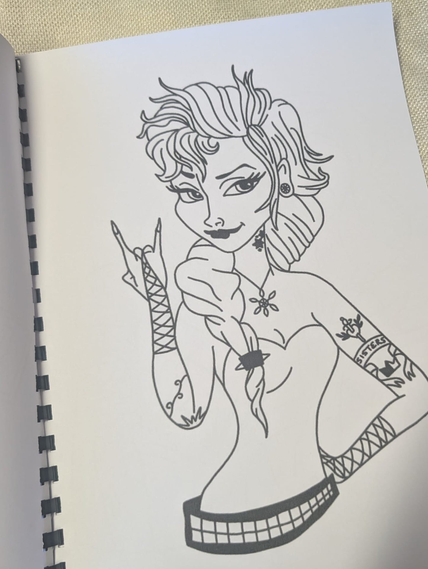 Tattooed Princesses Colouring Book – Alternative Fairytale Colouring Book | 20+ Edgy Princess & Tattoo Art Colouring Pages