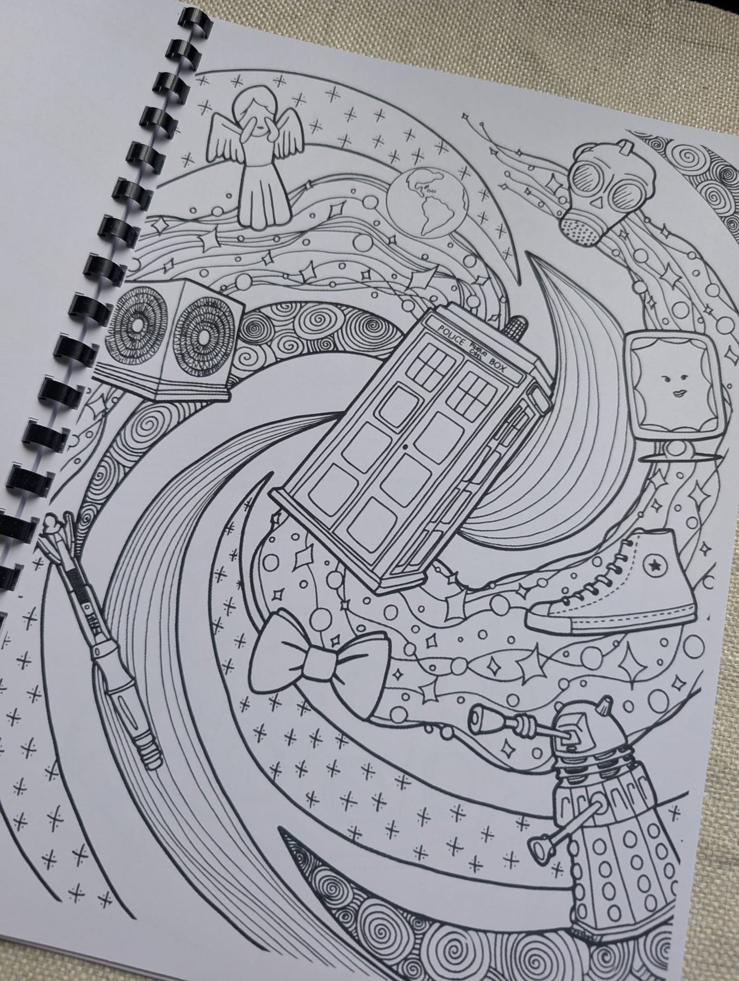 Doctor Who Colouring Book – Inspired Sci-Fi Adventure Colouring Book | 20+ Time Travelling Colouring Pages