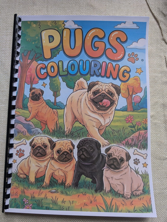 Pugs Colouring Book – Adorable Pug Dog Colouring Book | 20+ Cute & Fun Pug-Themed Colouring Pages
