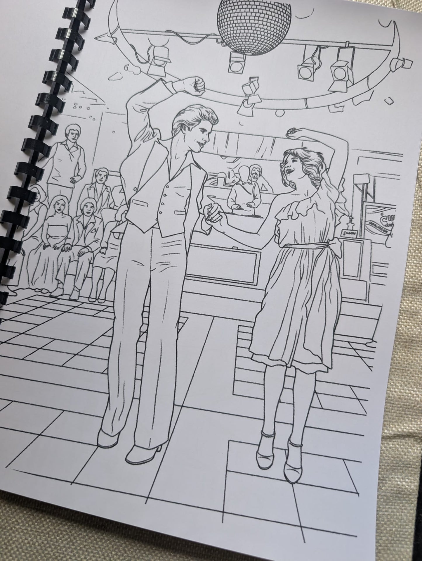 Saturday Night Fever Colouring Book – Disco & Dance Inspired Colouring Book | 20+ Retro 70s Colouring Pages