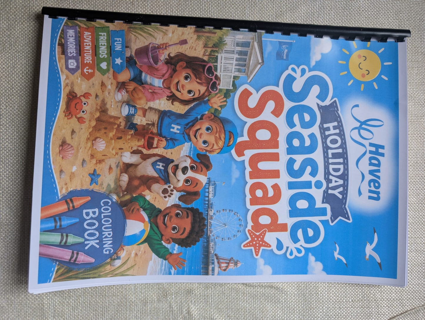 Haven Seaside Squad Colouring Book – Fun Holiday Characters Colouring Book | 20+ Seaside-Themed Pages