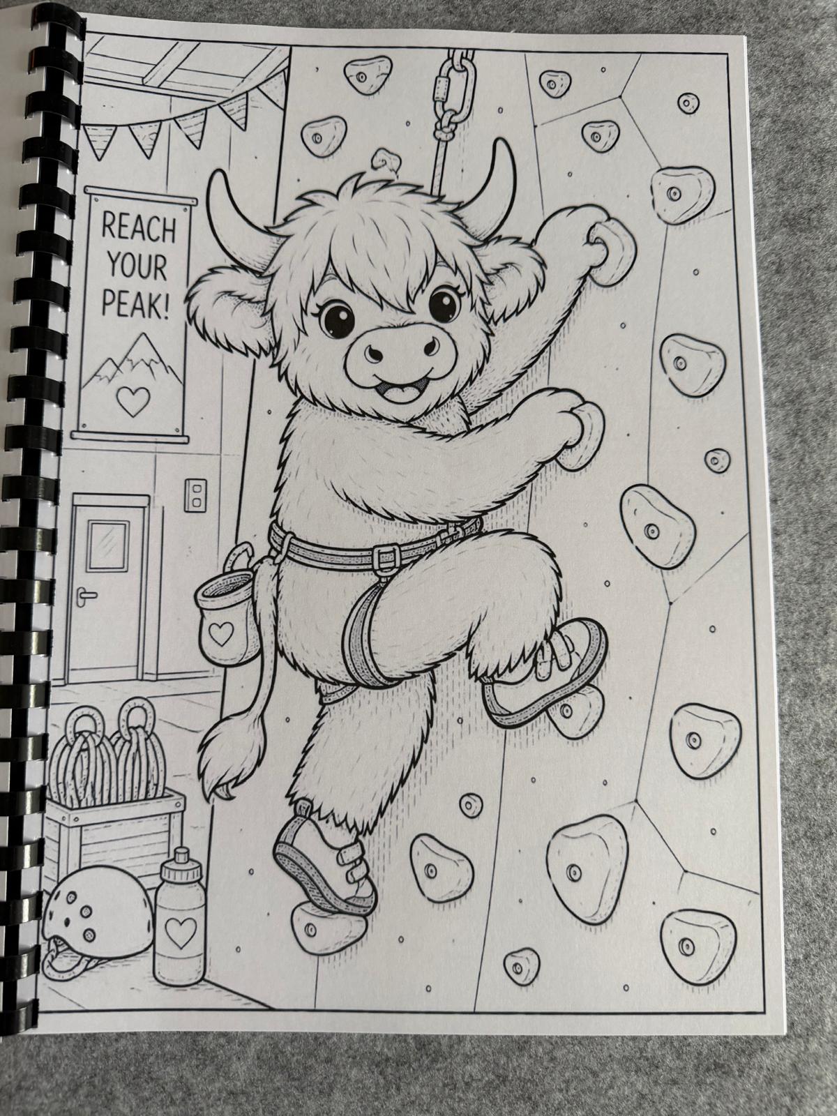 Cute Highland Cows Colouring Book – Adorable Highland Cow Colouring Book | 20+ Cute & Cosy Farm-Themed Colouring Pages