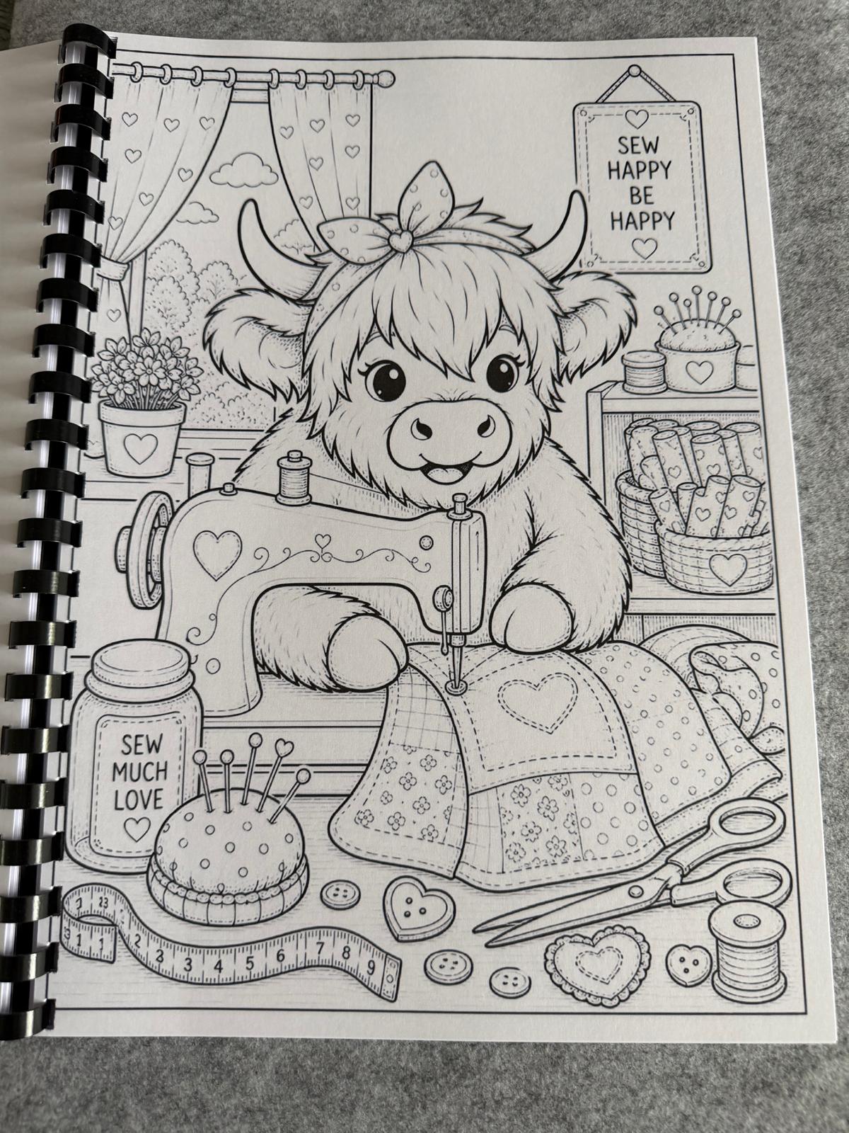 Cute Highland Cows Colouring Book – Adorable Highland Cow Colouring Book | 20+ Cute & Cosy Farm-Themed Colouring Pages
