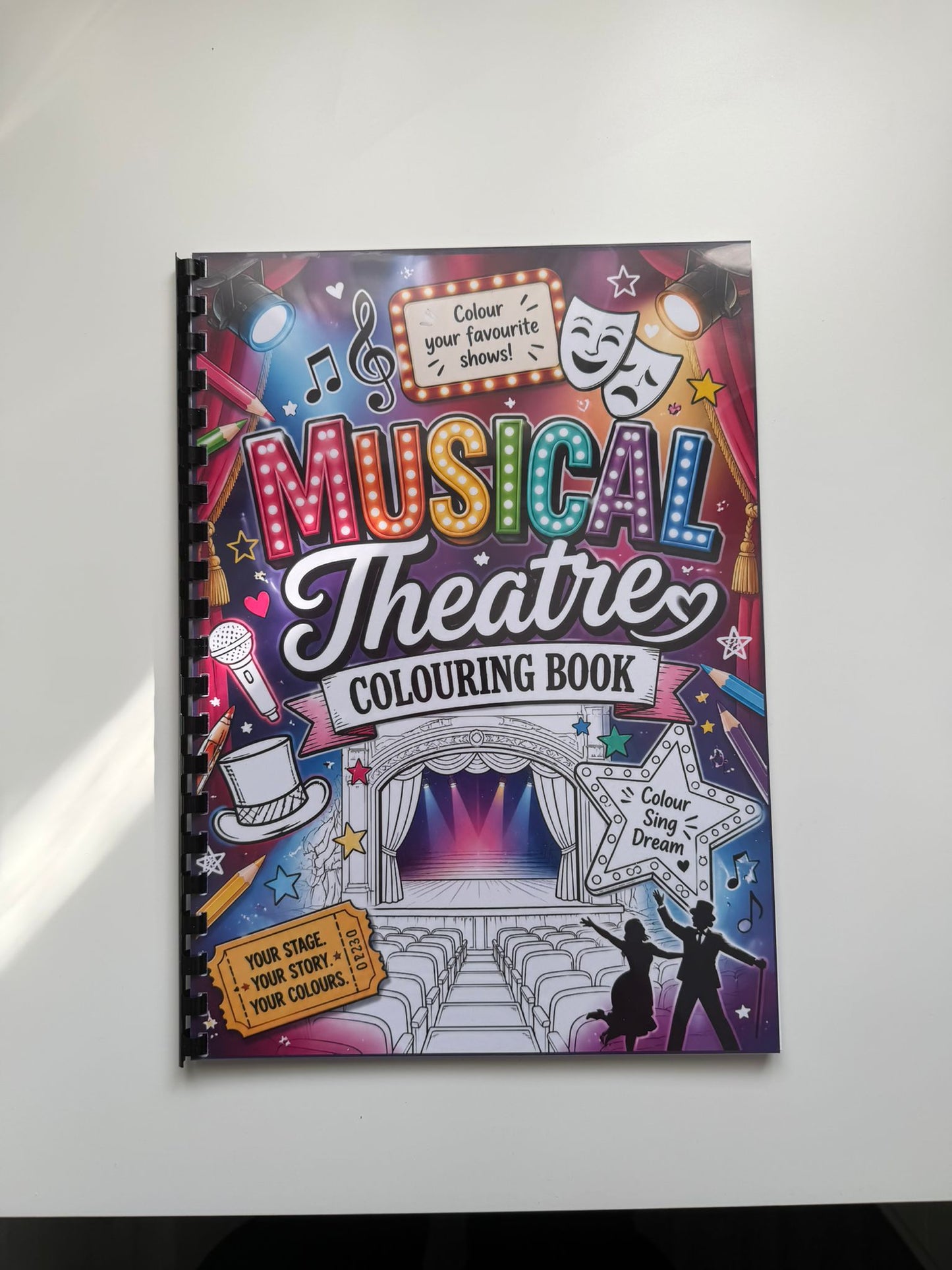 Musical Theatre Colouring Book – Inspired by Broadway & West End Classics | 20+ Show-Stopping Colouring Pages