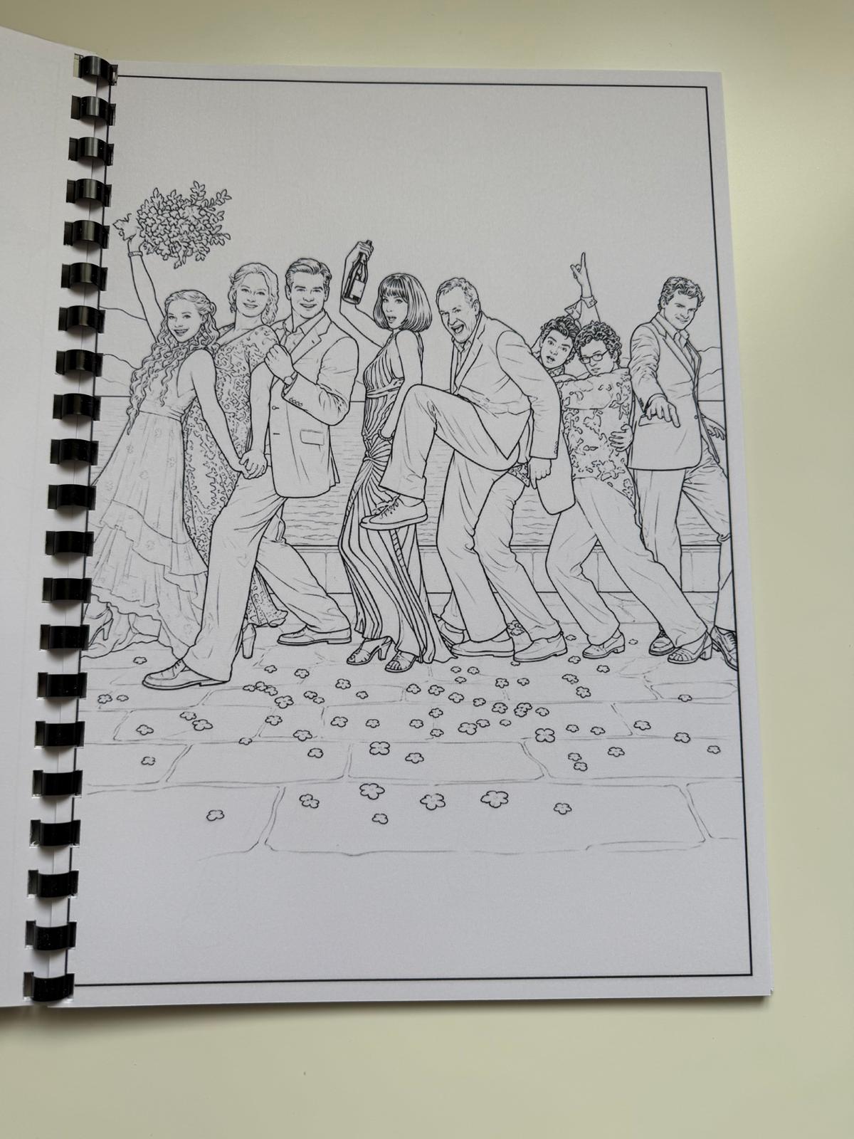 Mamma Mia Colouring Book | Musical Theatre Inspired Colouring Book | A4 Colouring Book Gift
