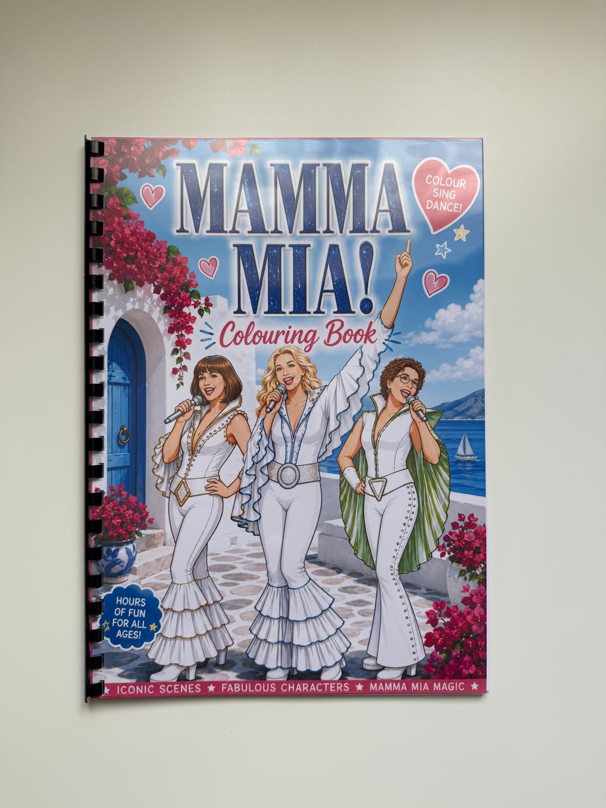 Mamma Mia Colouring Book | Musical Theatre Inspired Colouring Book | A4 Colouring Book Gift