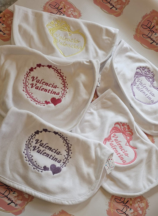 Set of 5 Personalised Bib