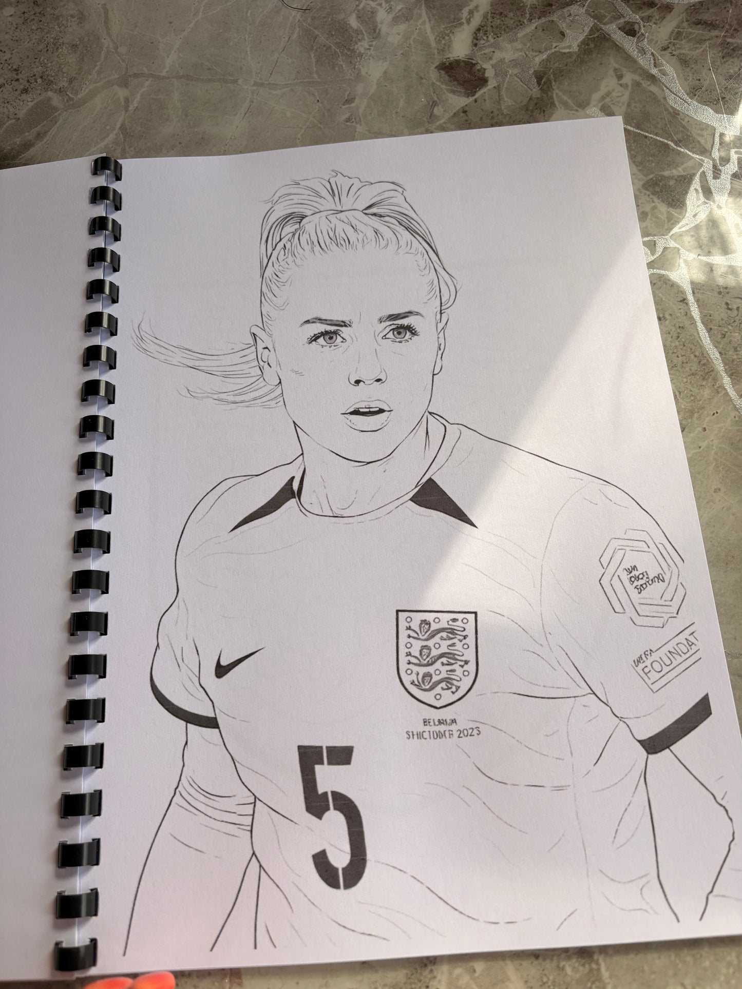 England Women’s Football Colouring Book
