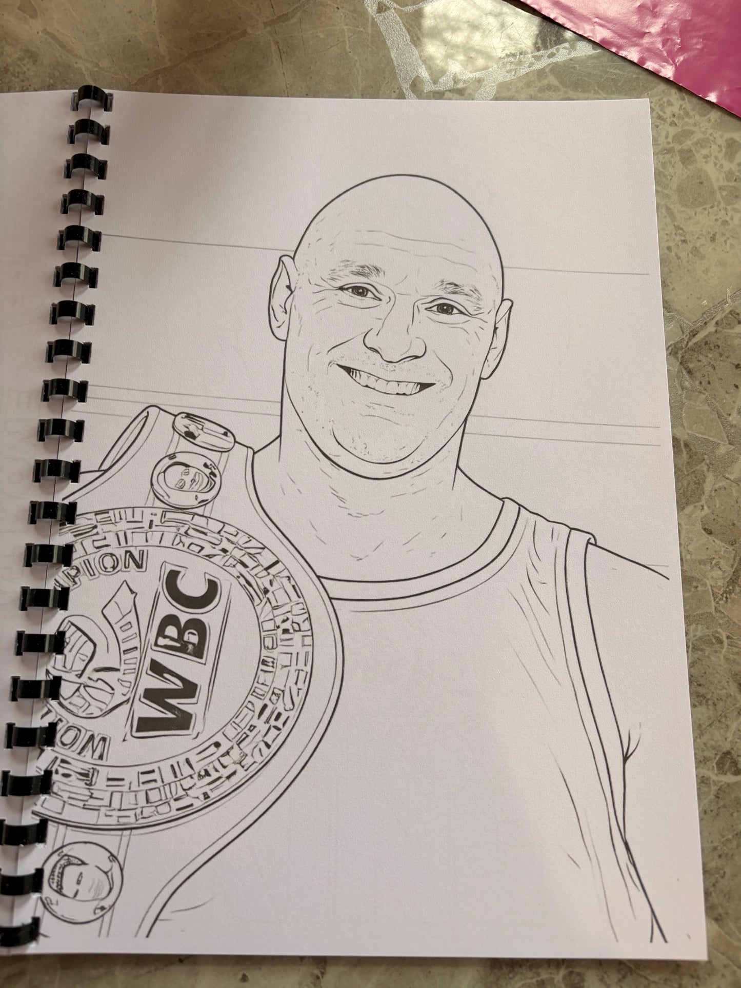 Gypsy King Boxing Colouring Book A4 | Heavyweight Champion Inspired Colouring Book | 20+ Pages | Adults Colouring Book | Printed in UK