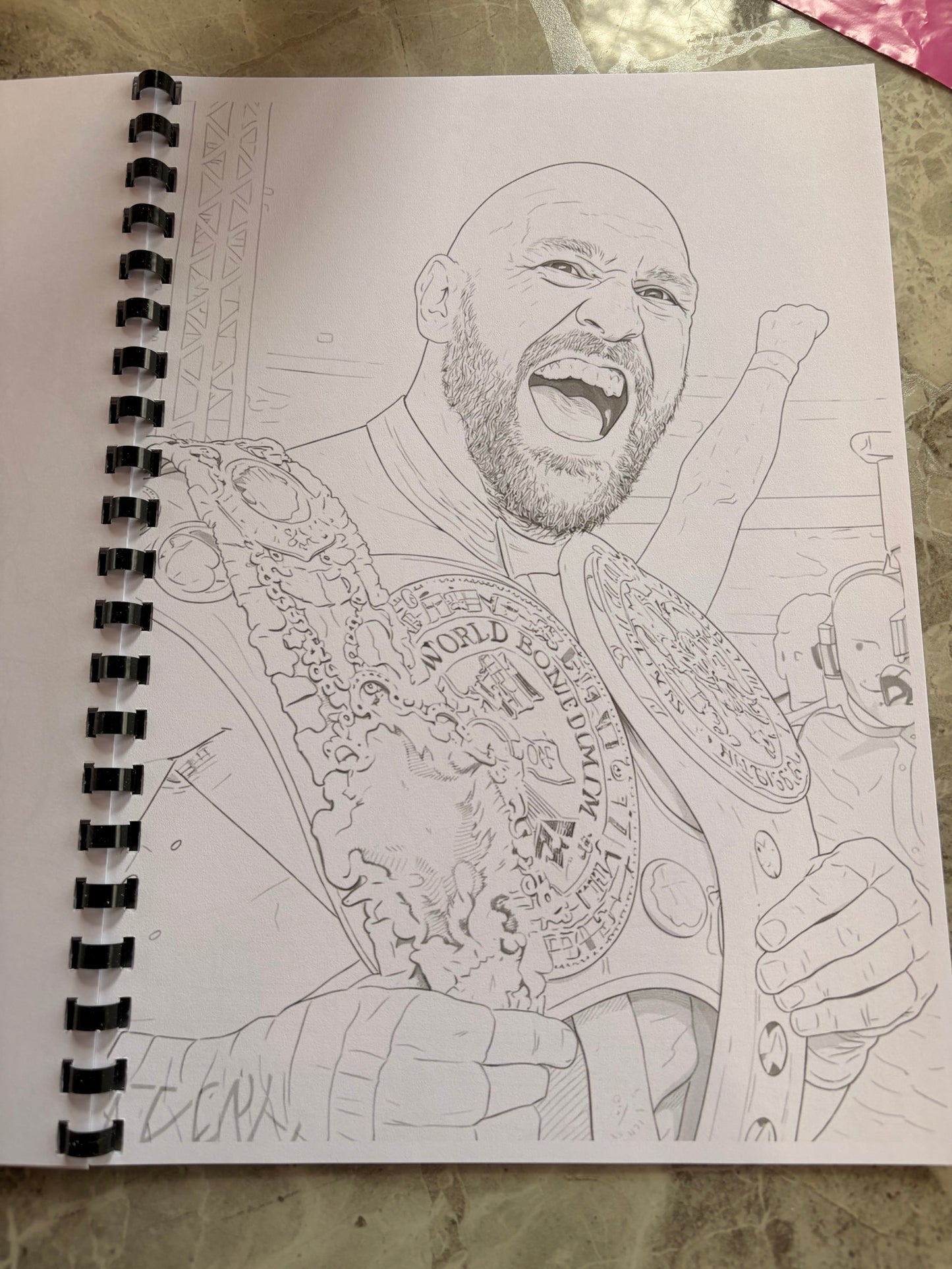 Gypsy King Boxing Colouring Book A4 | Heavyweight Champion Inspired Colouring Book | 20+ Pages | Adults Colouring Book | Printed in UK