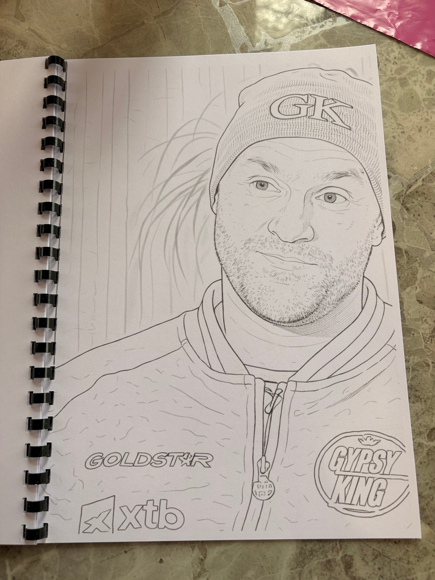Gypsy King Boxing Colouring Book A4 | Heavyweight Champion Inspired Colouring Book | 20+ Pages | Adults Colouring Book | Printed in UK