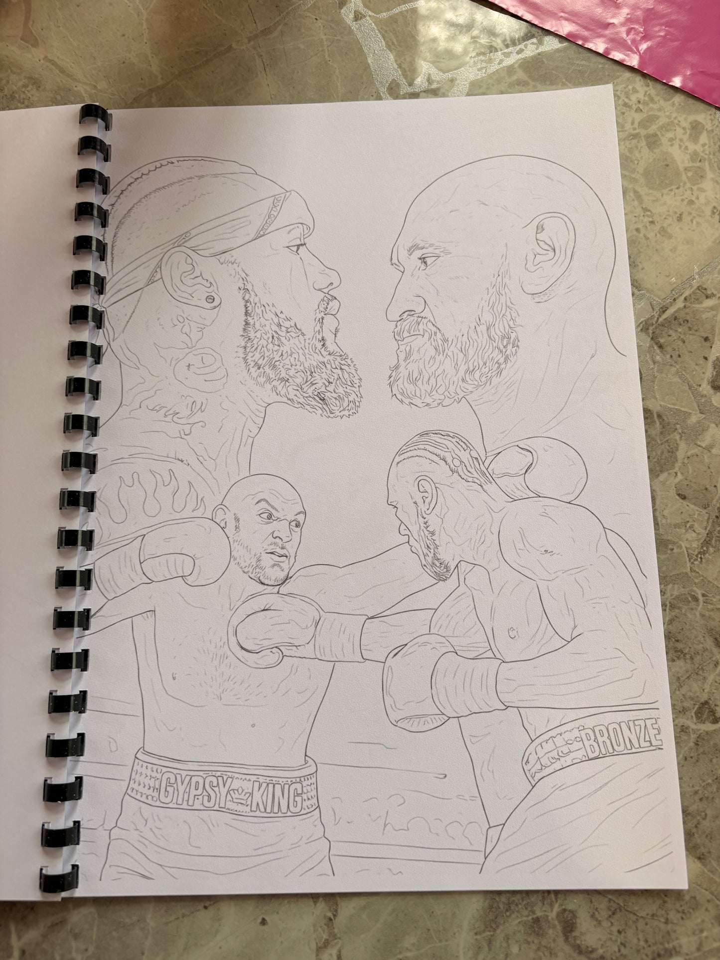 Gypsy King Boxing Colouring Book A4 | Heavyweight Champion Inspired Colouring Book | 20+ Pages | Adults Colouring Book | Printed in UK