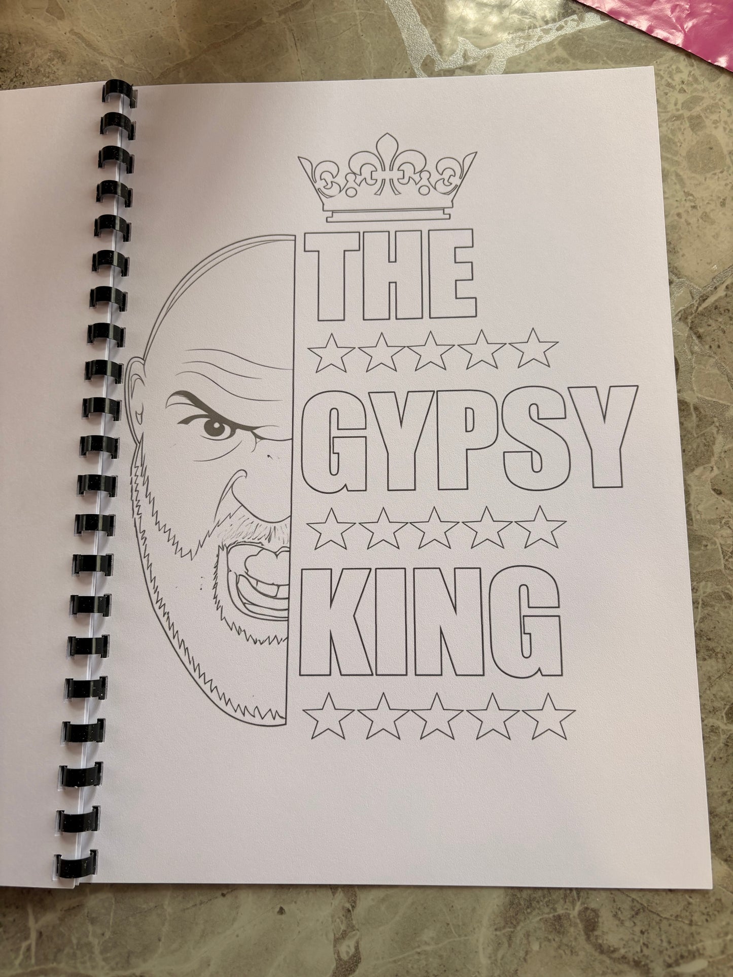 Gypsy King Boxing Colouring Book A4 | Heavyweight Champion Inspired Colouring Book | 20+ Pages | Adults Colouring Book | Printed in UK