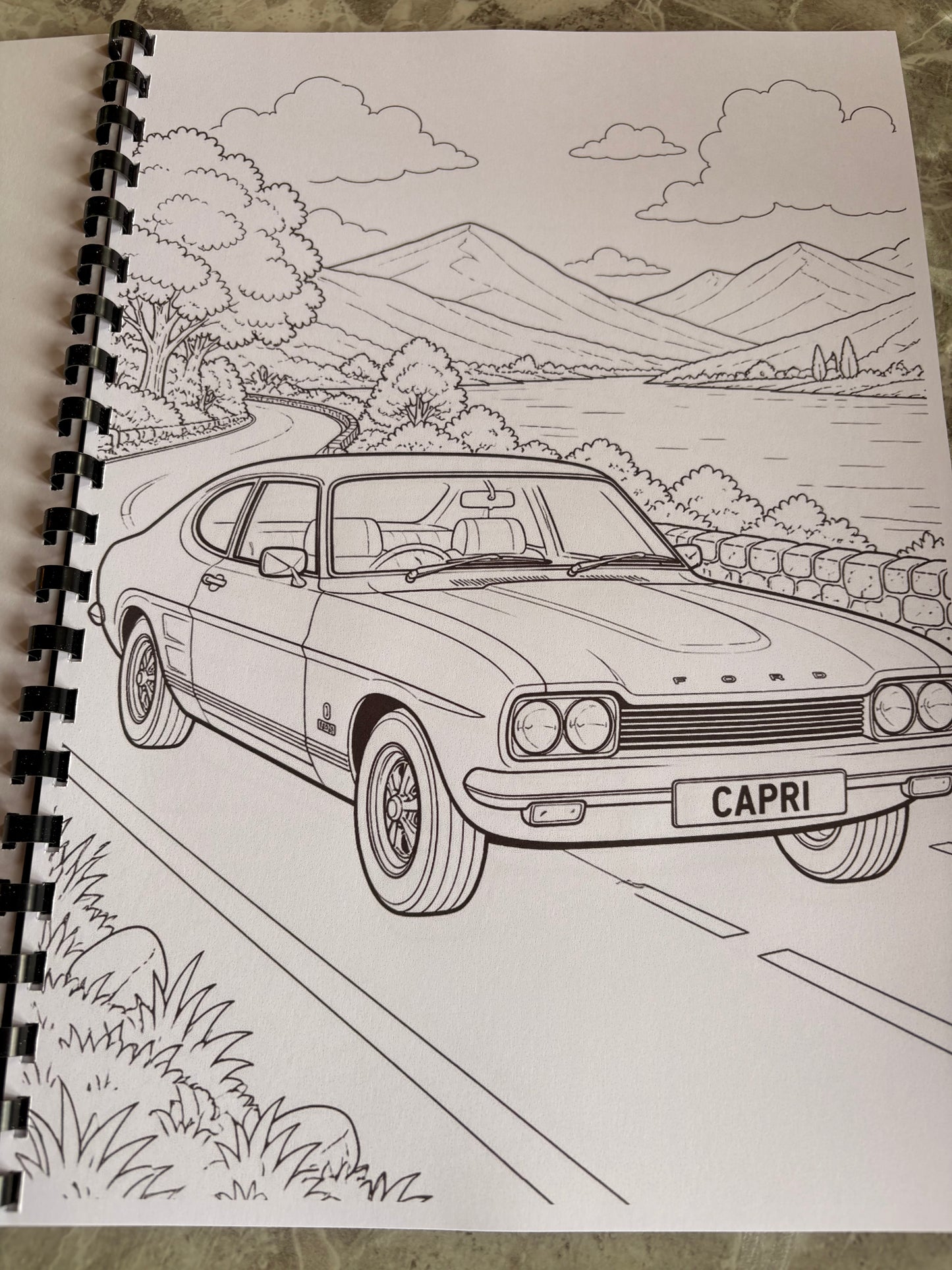 Classic Ford Colouring Book | Retro Car Colouring Book | Classic Car A4 Colouring Book