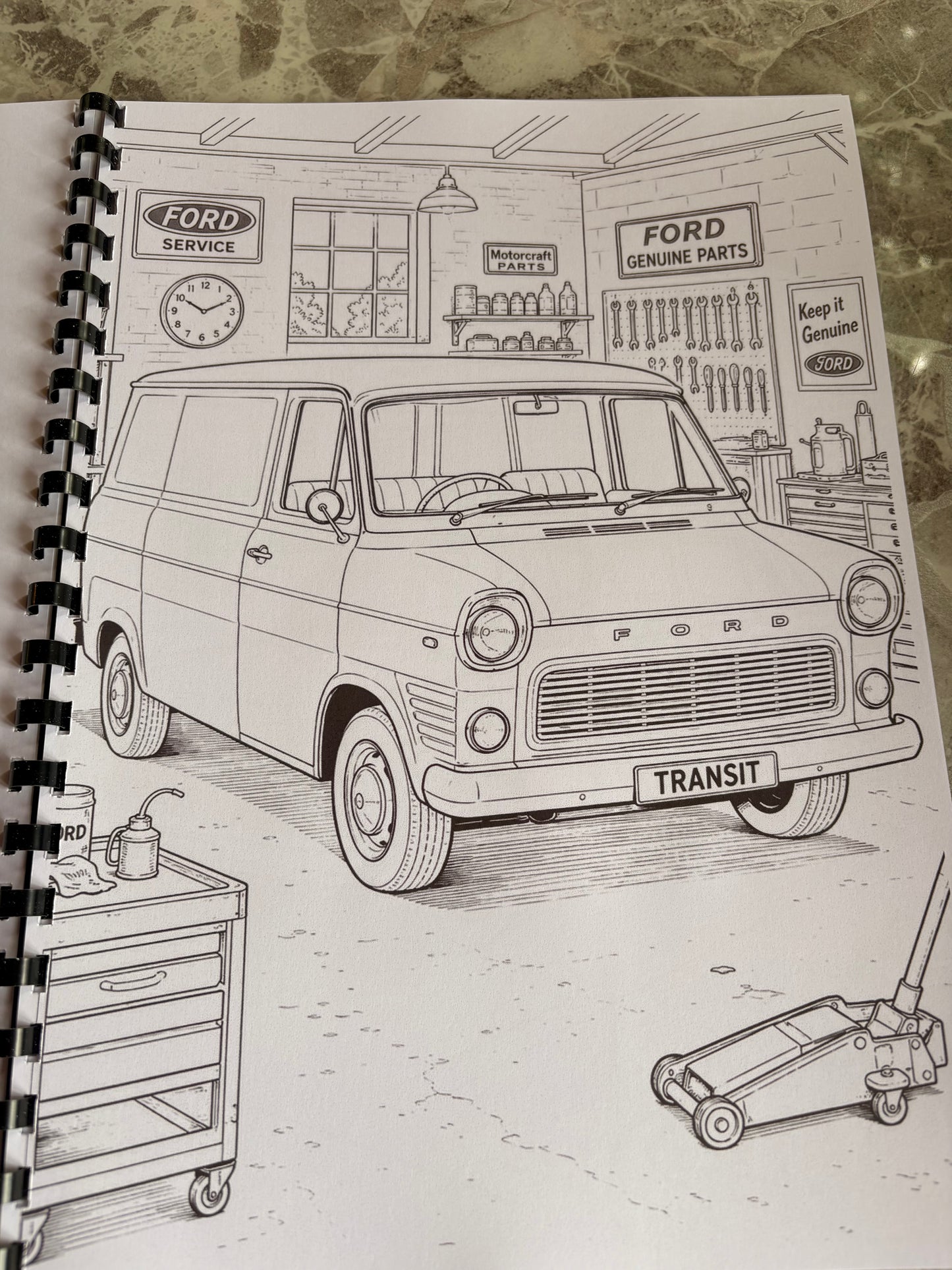 Classic Ford Colouring Book | Retro Car Colouring Book | Classic Car A4 Colouring Book