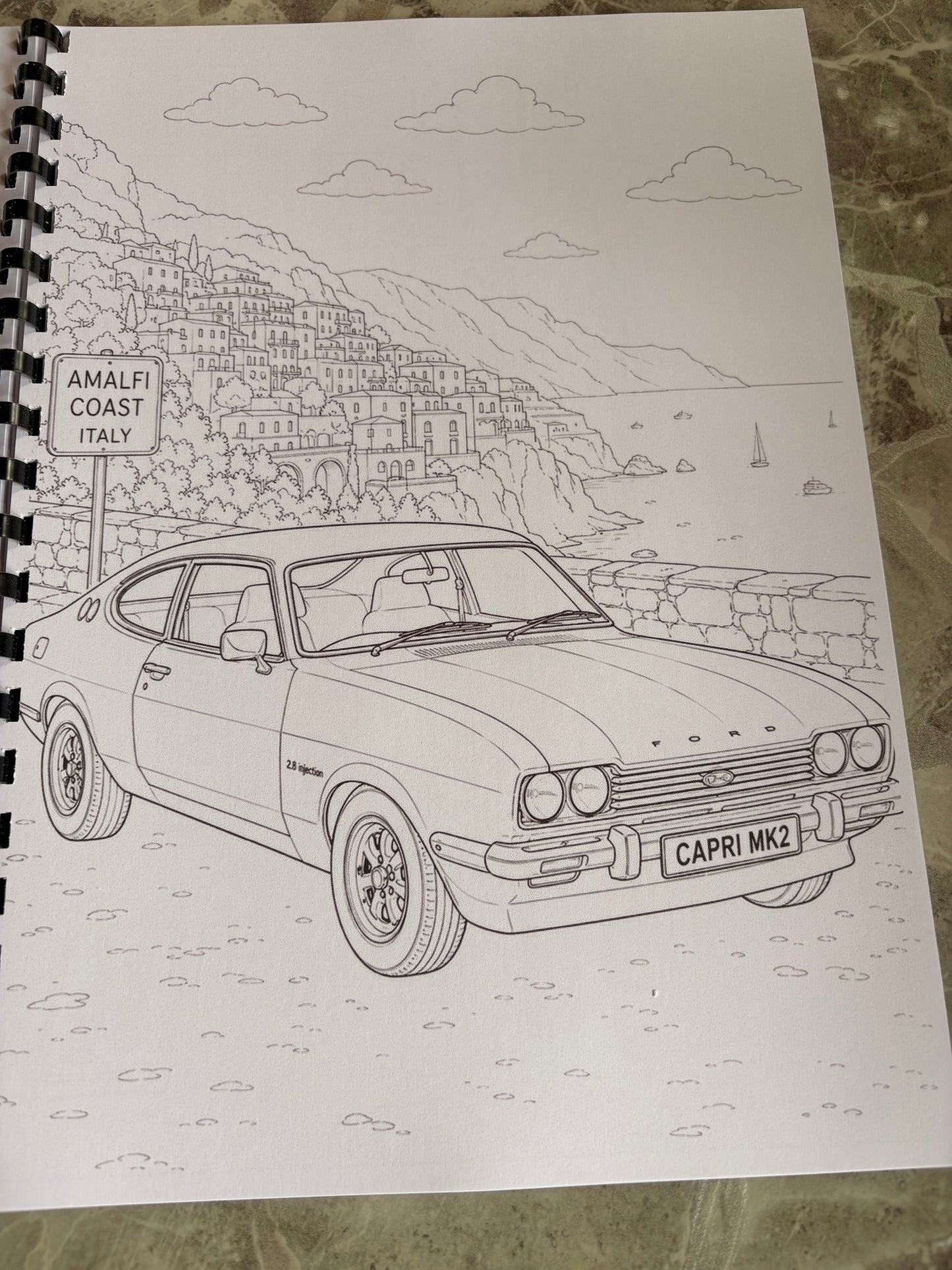 Classic Ford Colouring Book | Retro Car Colouring Book | Classic Car A4 Colouring Book