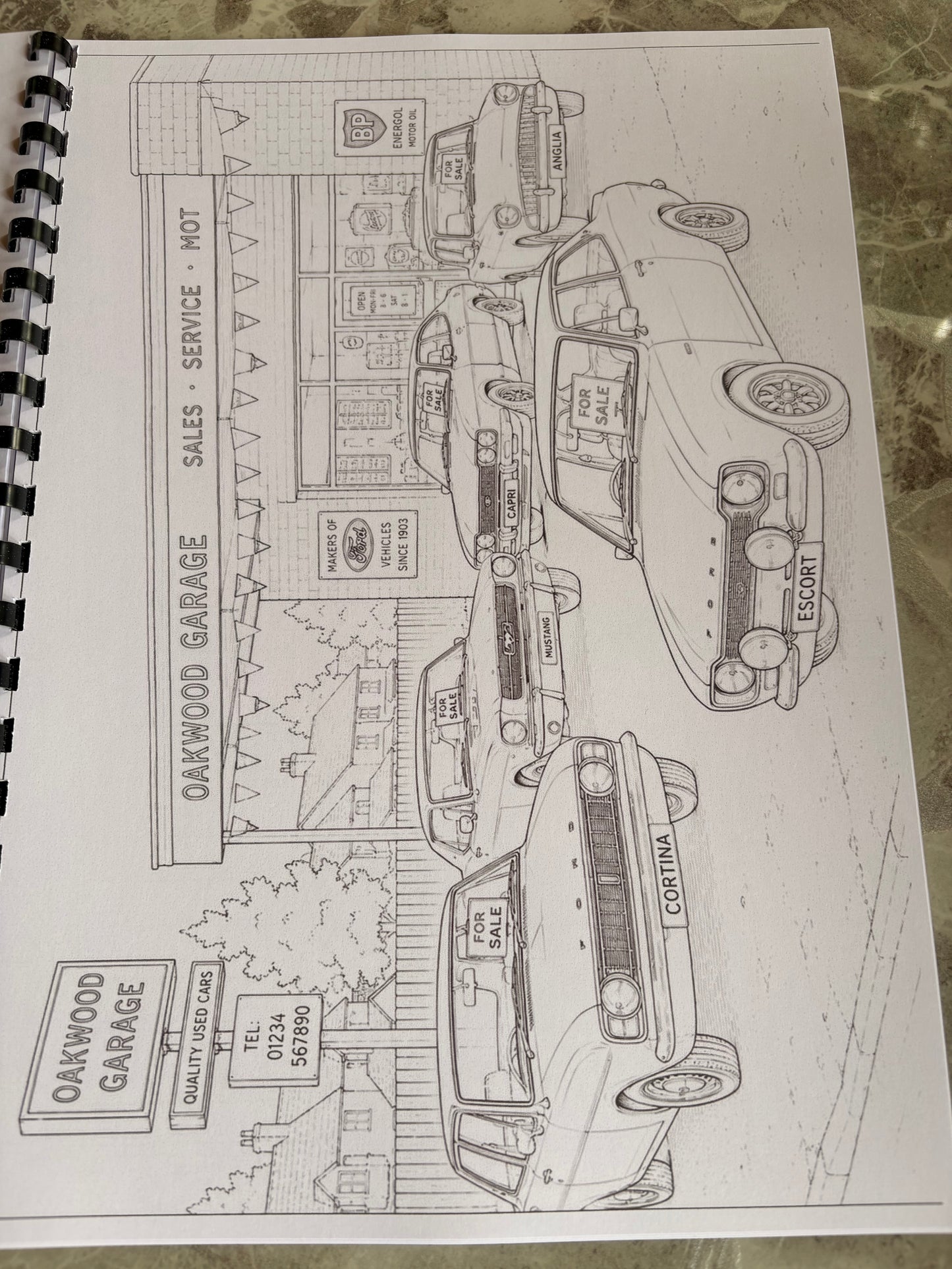 Classic Ford Colouring Book | Retro Car Colouring Book | Classic Car A4 Colouring Book