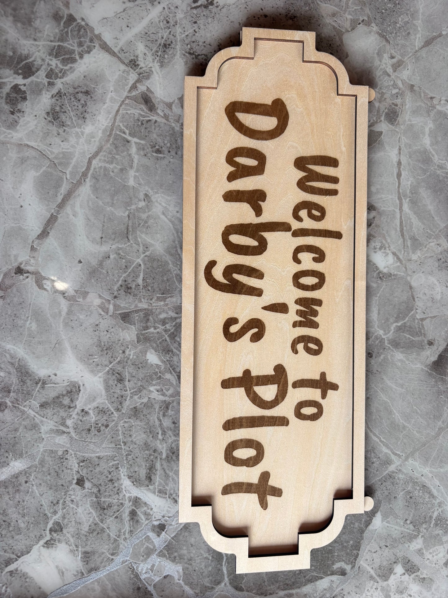 Personalised Wooden Welcome Sign | Custom Family Home Plaque | Rustic Wooden House Sign