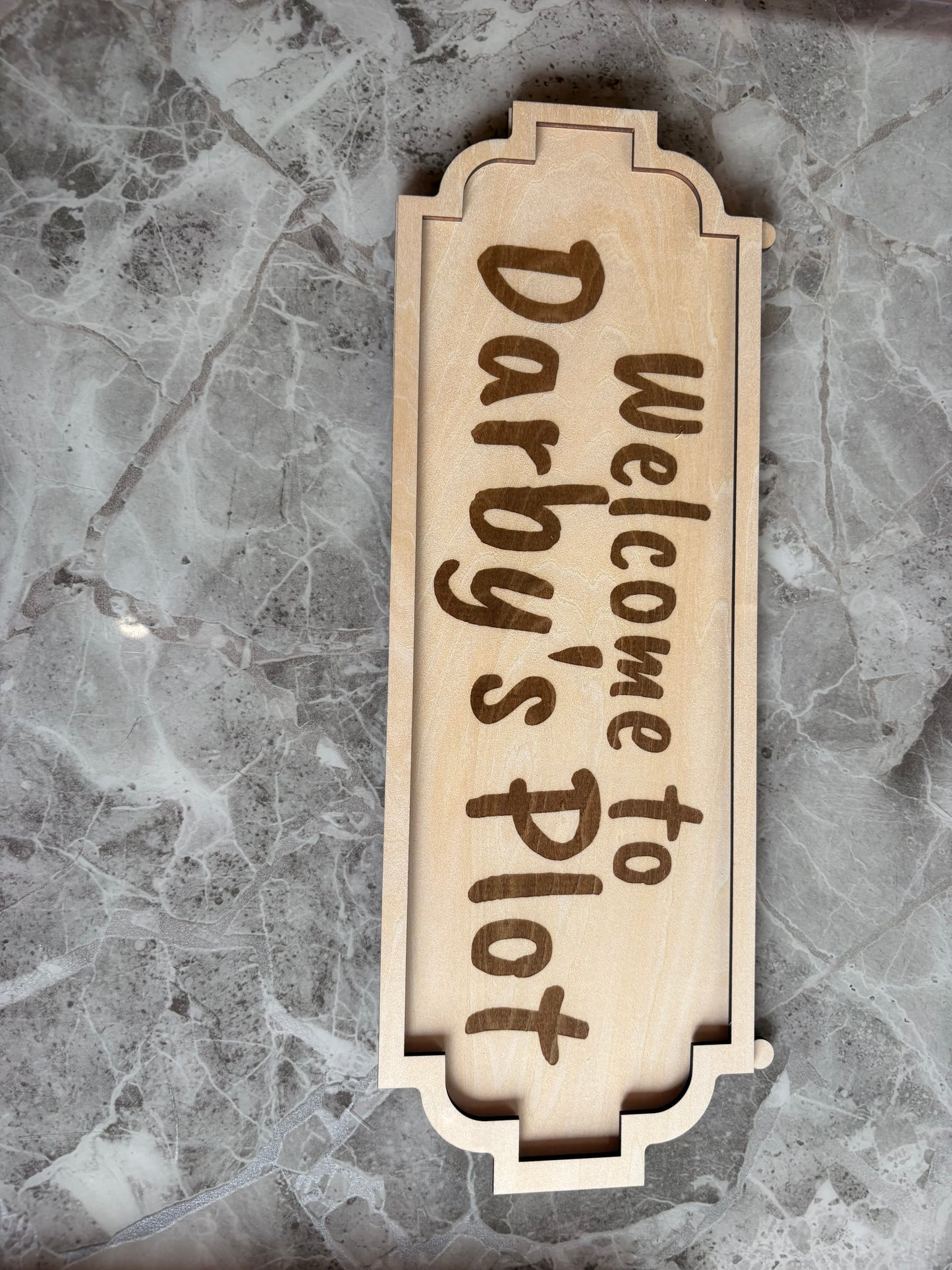 Personalised Wooden Welcome Sign | Custom Family Home Plaque | Rustic Wooden House Sign