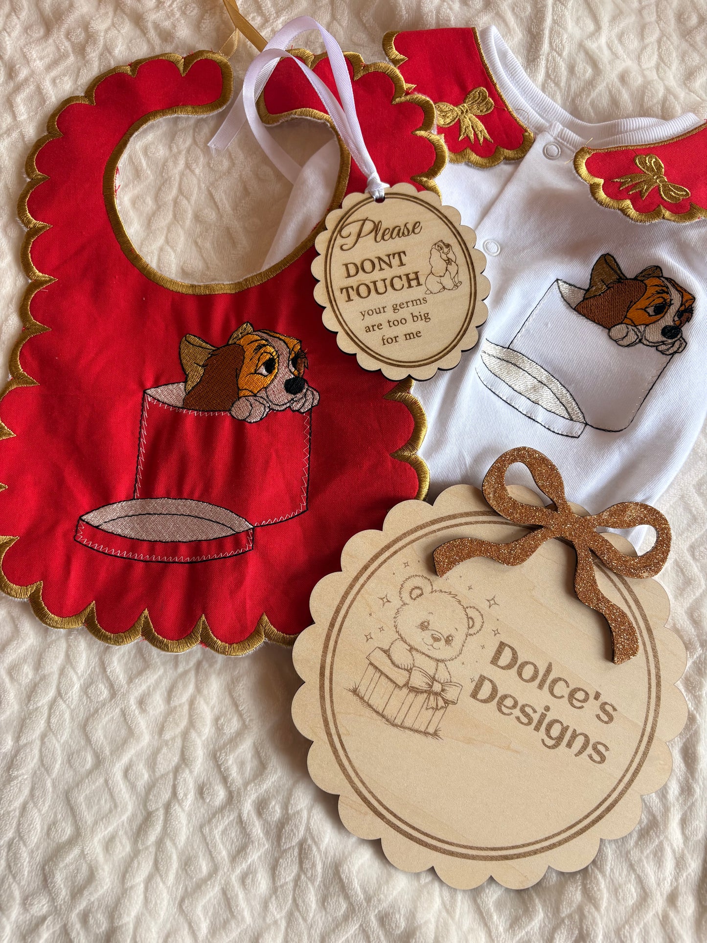 Please Don’t Touch Baby Pram Tag | Wooden Car Seat Hanger | Personalised Newborn Sign