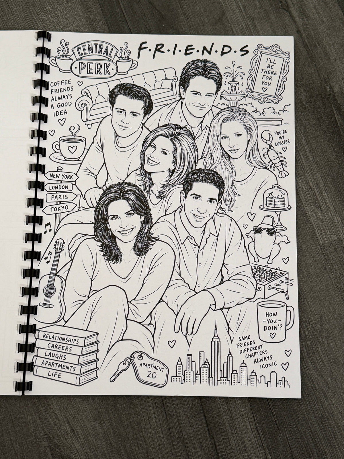 Friends Colouring Book Version 2 | TV Show Inspired Adult Colouring Book