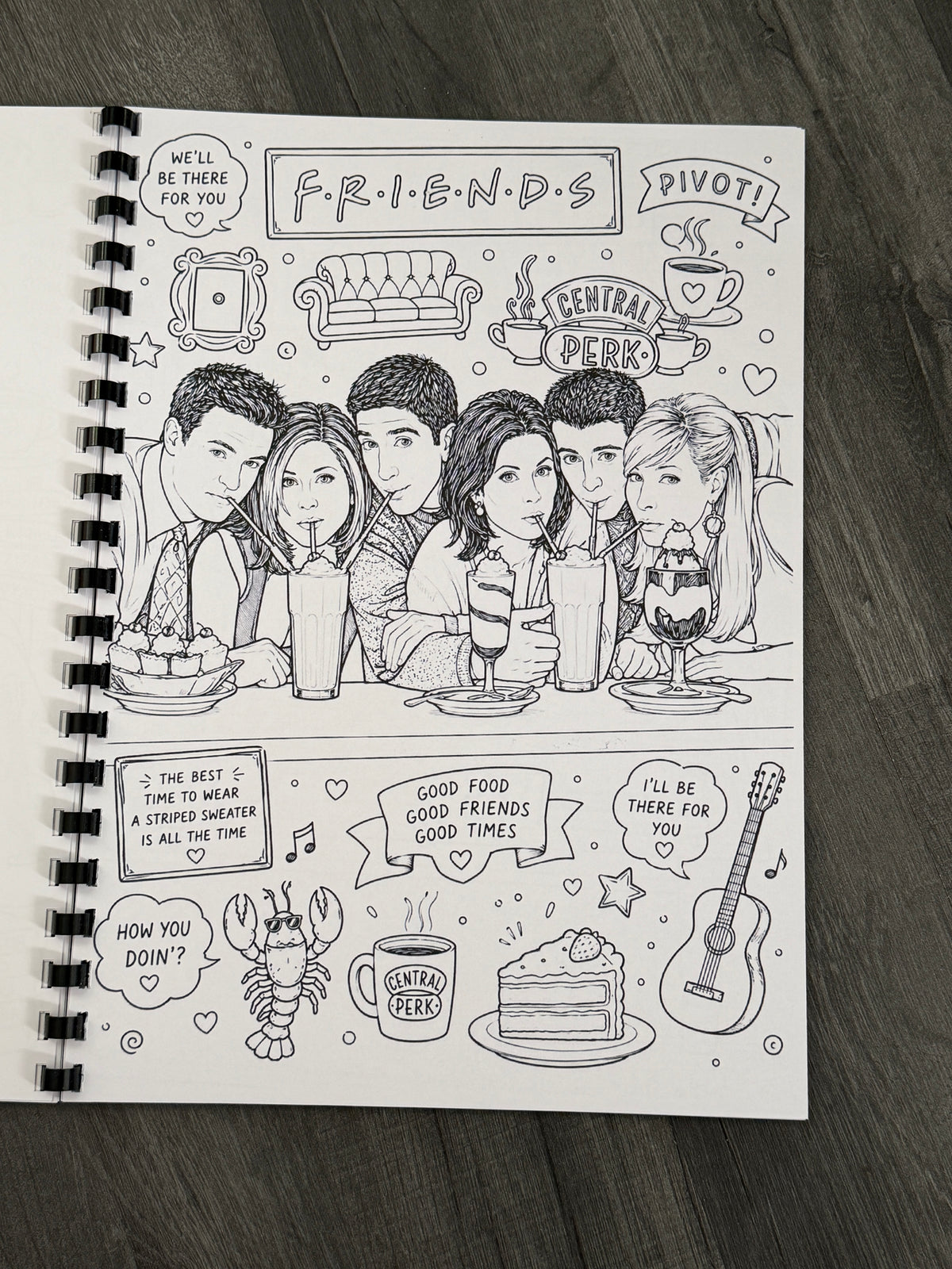 Friends Colouring Book Version 2 | TV Show Inspired Adult Colouring Book