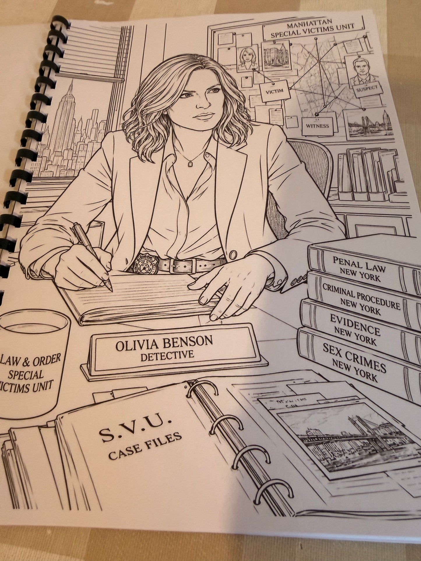 Law & Order: Special Victims Unit Colouring Book | Crime TV Inspired Adult Colouring Book