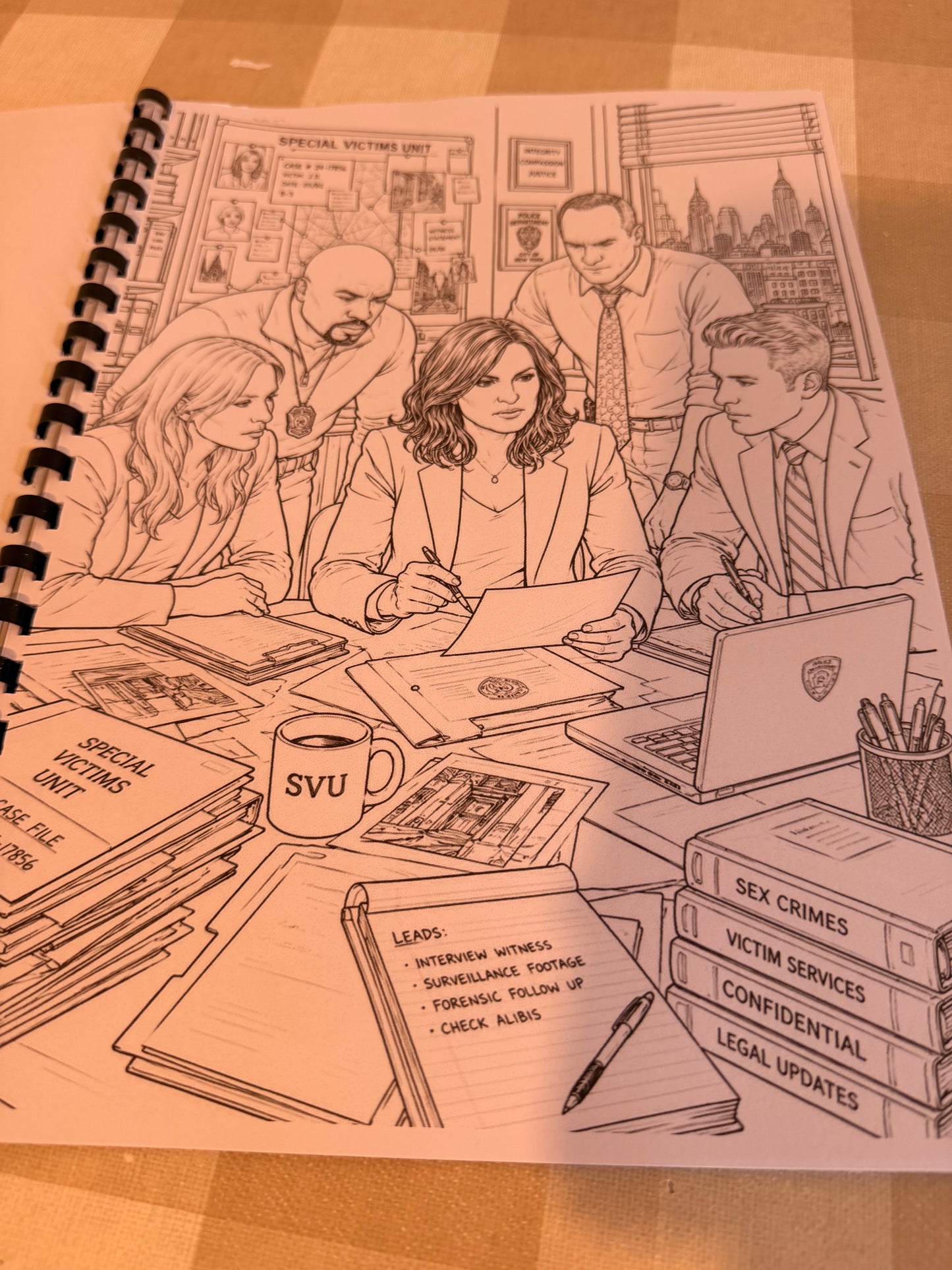 Law & Order: Special Victims Unit Colouring Book | Crime TV Inspired Adult Colouring Book