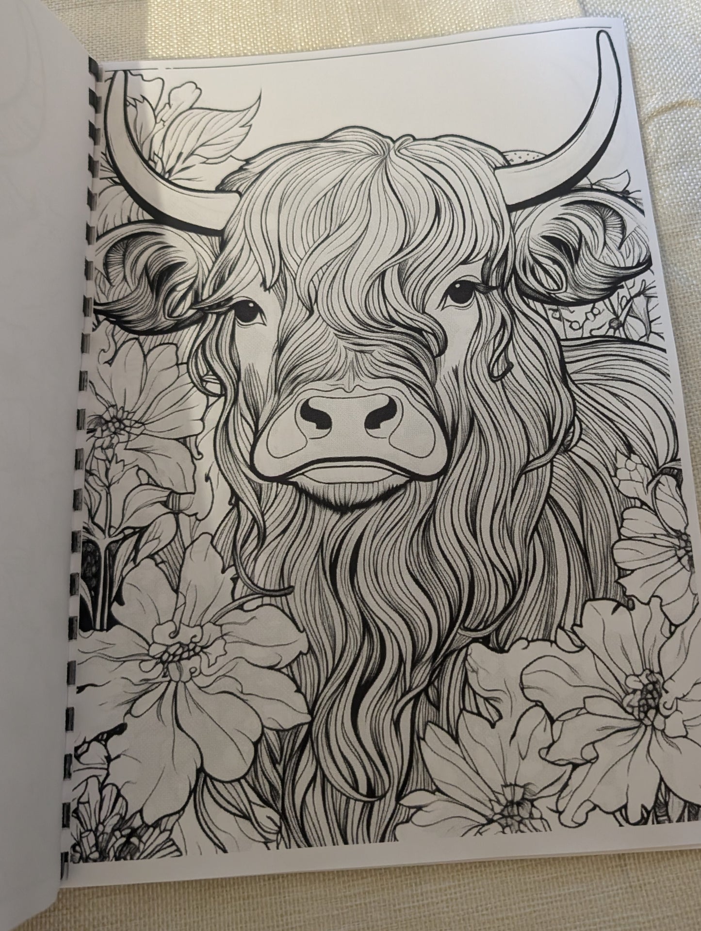 Adult Highland Cows Colouring Book – Relaxing Highland Cow Colouring Book for Adults | 20+ Detailed Countryside Colouring Pages