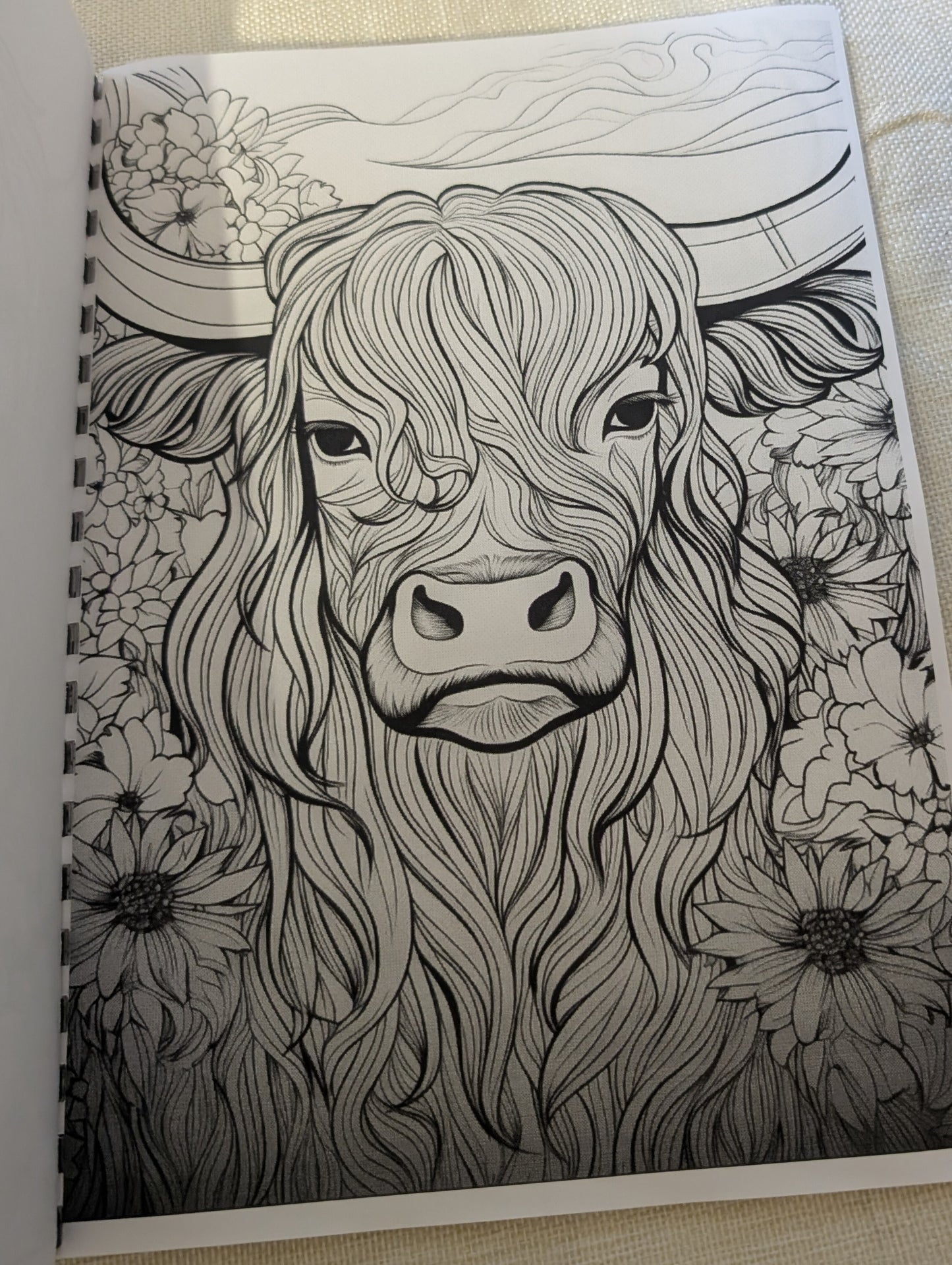 Adult Highland Cows Colouring Book – Relaxing Highland Cow Colouring Book for Adults | 20+ Detailed Countryside Colouring Pages